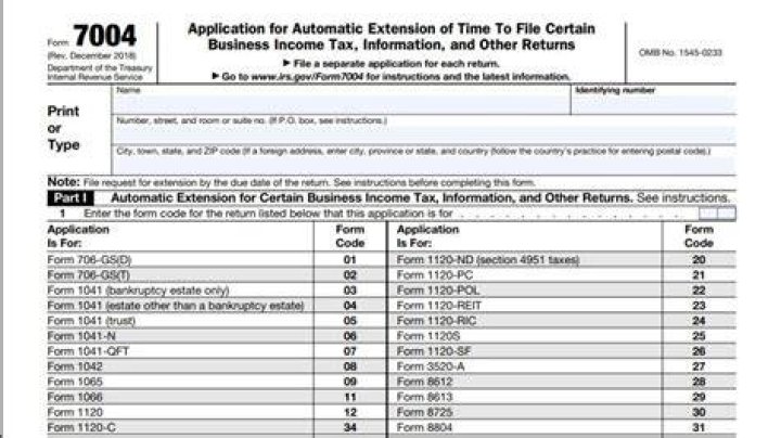 Can I eFile form 7004 extension?