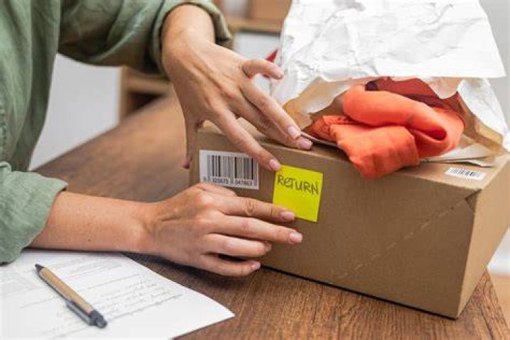 How do I return a package to wish?