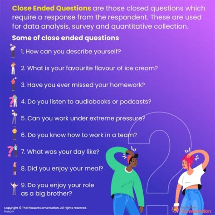 How do you create a close ended question?