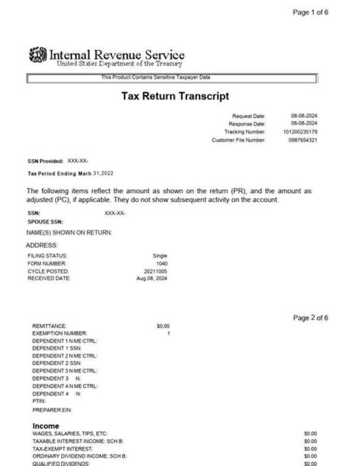 How to request an individual tax return transcript?