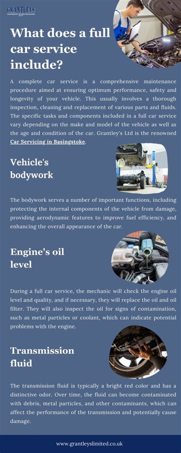 What does a service include on a car?