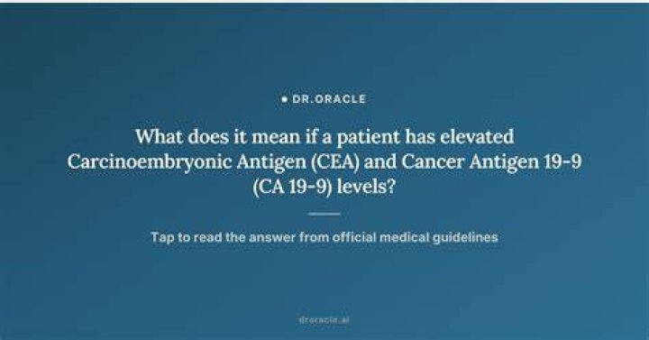 What does elevated CA 19-9 mean?