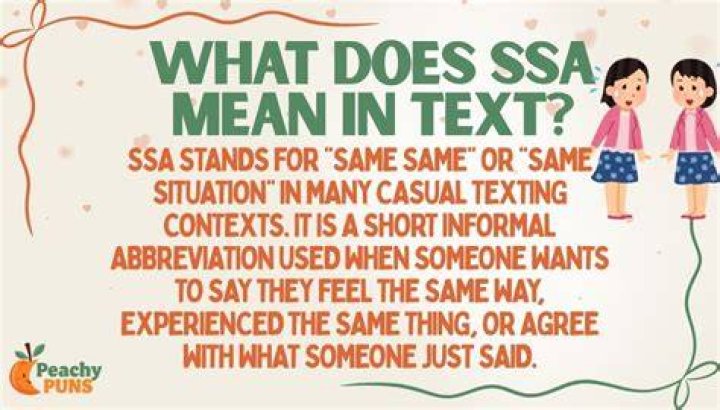 What does it mean when someone is SSA?