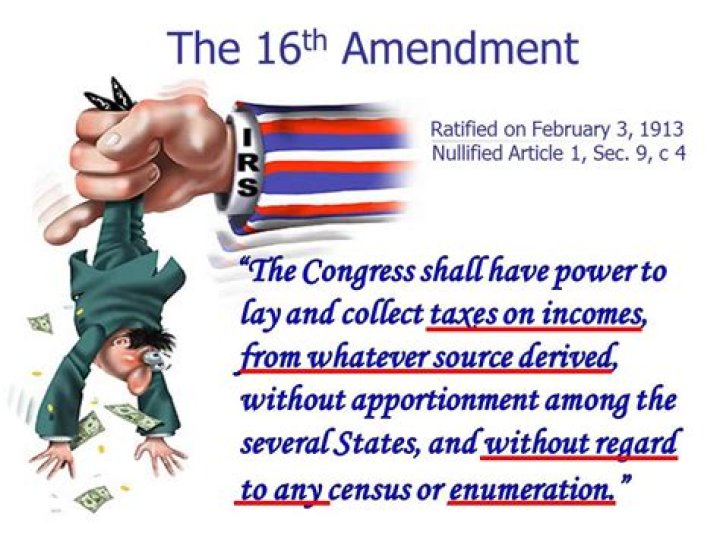 When did the 16th amendment get passed?